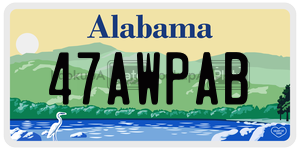 47AWPAB  license plate in AL