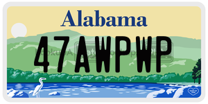 47AWPWP  license plate in AL
