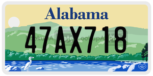 47AX718  license plate in AL