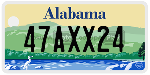 47AXX24  license plate in AL