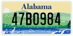 47B0984  license plate in AL