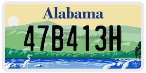 47B413H license plate in Alabama