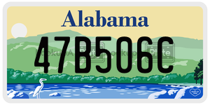 47B506C  license plate in AL