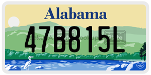47B815L  license plate in AL