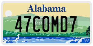 47C0MD7  license plate in AL