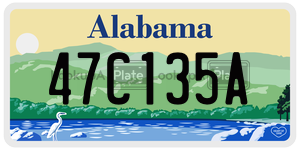 47C135A  license plate in AL