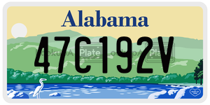 47C192V  license plate in AL