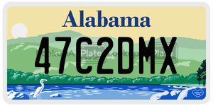 47C2DMX  license plate in AL