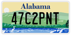 47C2PNT  license plate in AL