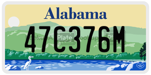 47C376M  license plate in AL