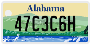 47C3C6H  license plate in AL