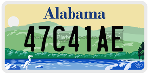 47C41AE  license plate in AL