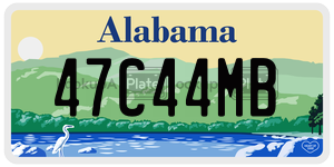 47C44MB  license plate in AL