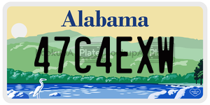 47C4EXW  license plate in AL