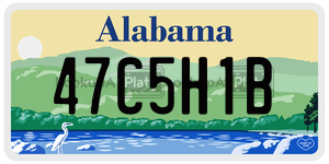 47C5H1B  license plate in AL