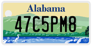 47C5PM8  license plate in AL