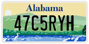 47C5RYH  license plate in AL