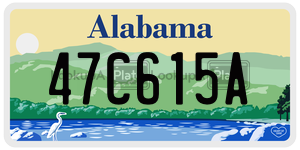 47C615A  license plate in AL