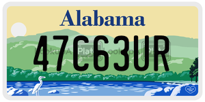 47C63UR  license plate in AL