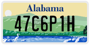 47C6P1H  license plate in AL