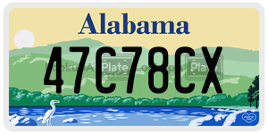 47C78CX  license plate in AL