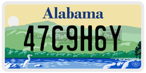 47C9H6Y  license plate in AL