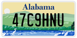 47C9HNU  license plate in AL