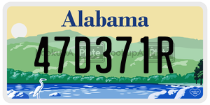 47D371R license plate in Alabama
