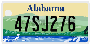 47SJ276  license plate in AL