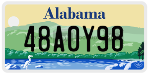 48A0Y98  license plate in AL