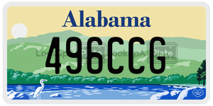 496CCG  license plate in AL