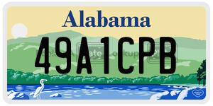 49A1CPB  license plate in AL