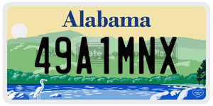 49A1MNX  license plate in AL