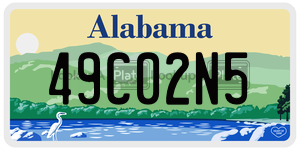 49C02N5  license plate in AL