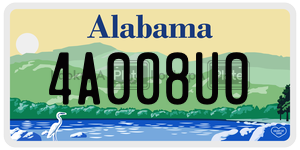 4A008U0  license plate in AL