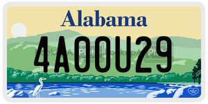4A00U29  license plate in AL