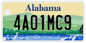 4A01MC9  license plate in AL