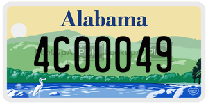 4C00049  license plate in AL