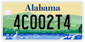 4C002T4  license plate in AL
