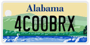 4C00BRX  license plate in AL