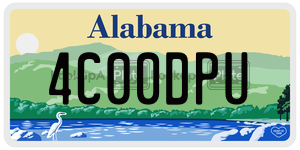 4C00DPU  license plate in AL