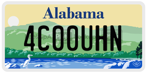 4C00UHN  license plate in AL