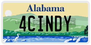 4CINDY  license plate in AL