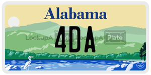 4DA  license plate in AL