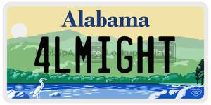 4LMIGHT  license plate in AL