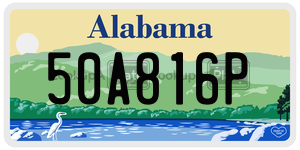 50A816P  license plate in AL