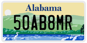 50AB8MR  license plate in AL