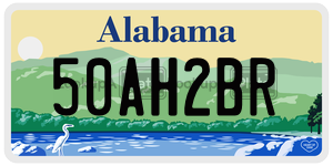 50AH2BR  license plate in AL