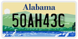 50AH43C  license plate in AL
