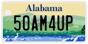 50AM4UP  license plate in AL